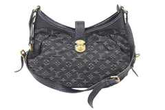 LouisVuitton ルイヴィトン スライトリー ショルダーバッグ M95835 モノグラム デニムキャンバス ブラック 美品 中古 45954