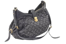 画像をギャラリービューアに読み込む, LouisVuitton ルイヴィトン スライトリー ショルダーバッグ M95835 モノグラム デニムキャンバス ブラック 美品 中古 45954
