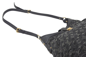 LouisVuitton ルイヴィトン スライトリー ショルダーバッグ M95835 モノグラム デニムキャンバス ブラック 美品 中古 45954