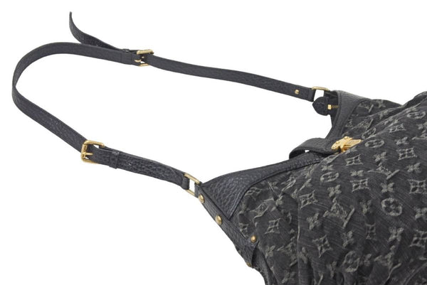 LouisVuitton ルイヴィトン スライトリー ショルダーバッグ M95835 モノグラム デニムキャンバス ブラック 美品 中古 45954