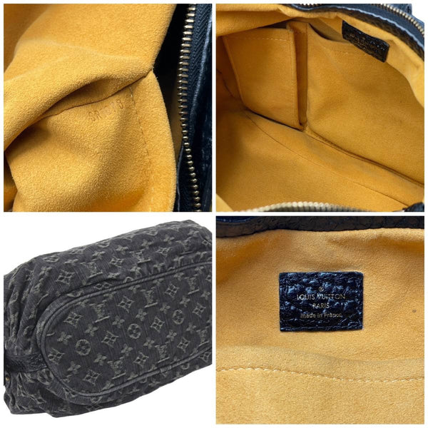 LouisVuitton ルイヴィトン スライトリー ショルダーバッグ M95835 モノグラム デニムキャンバス ブラック 美品 中古 45954