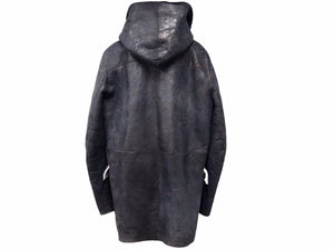 極美品 Rick owens リックオウエンス ダッフルムートンコート ジャケット RU17F8788-LSHD ムートン ブラック サイズ50 中古 46006 正規品