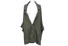 Load image into Gallery viewer, Y's ワイズ ヨウジヤマモト 半袖ニットセーター カーディガン カーキ YD-J11-309 サイズ2 美品 中古 46081