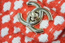 画像をギャラリービューアに読み込む, 極美品 CHANEL シャネル マトラッセCF Wチェーンショルダーバッグ 12番台 ツイード ジャージ レッド ホワイト ゴールド 中古 46088