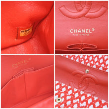 画像をギャラリービューアに読み込む, 極美品 CHANEL シャネル マトラッセCF Wチェーンショルダーバッグ 12番台 ツイード ジャージ レッド ホワイト ゴールド 中古 46088