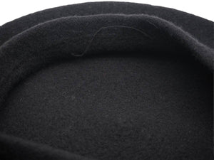 激レア 極美品 CHANEL シャネル ヴィンテージ ベレー帽 ウール ブラック ココマーク 中古 46103