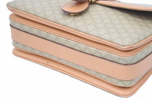 Load image into Gallery viewer, CELINE セリーヌ マカダム柄 ショルダーバッグ PVC レザー ベージュ ヴィンテージ ゴールド金具 ロゴ M14 美品 中古 46148