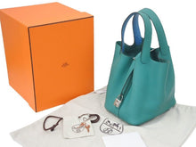 Load image into Gallery viewer, 新品同様 HERMES エルメス ピコタンロック エクラ PM 18 トリヨンクレマンス ヴェールヴェロン×青 D刻印 中古 46163