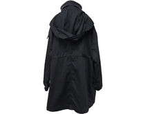 画像をギャラリービューアに読み込む, 極美品 LOEWE ロエベ マルチポケット ミリタリー フード コート ブラック H526330X78 アウター コットン 黒 サイズ44 中古 46189