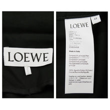 画像をギャラリービューアに読み込む, 極美品 LOEWE ロエベ マルチポケット ミリタリー フード コート ブラック H526330X78 アウター コットン 黒 サイズ44 中古 46189