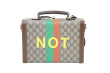 画像をギャラリービューアに読み込む, GUCCI グッチ 2020AW Fake Not Print Medium Suitcase フェイクノットプリントミディアムスーツケース 2WAYバッグ 美品 中古 46201