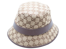 画像をギャラリービューアに読み込む, 極美品 GUCCI グッチ GGキャンバス フェドラハット モノグラムキャンバス ヴィンテージ ロゴ レザー 現行 中古 46202