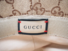画像をギャラリービューアに読み込む, 極美品 GUCCI グッチ GGキャンバス フェドラハット モノグラムキャンバス ヴィンテージ ロゴ レザー 現行 中古 46202