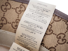 画像をギャラリービューアに読み込む, 極美品 GUCCI グッチ GGキャンバス フェドラハット モノグラムキャンバス ヴィンテージ ロゴ レザー 現行 中古 46202