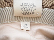 画像をギャラリービューアに読み込む, 極美品 GUCCI グッチ GGキャンバス フェドラハット モノグラムキャンバス ヴィンテージ ロゴ レザー 現行 中古 46202