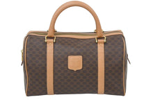 Load image into Gallery viewer, CELINE セリーヌ マカダム柄 ボストンバッグ ブラウン ゴールド 美品 中古品 46273