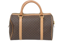 Load image into Gallery viewer, CELINE セリーヌ マカダム柄 ボストンバッグ ブラウン ゴールド 美品 中古品 46273
