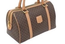 Load image into Gallery viewer, CELINE セリーヌ マカダム柄 ボストンバッグ ブラウン ゴールド 美品 中古品 46273