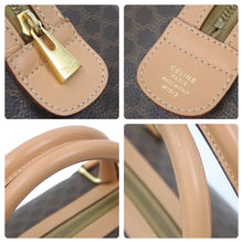 Load image into Gallery viewer, CELINE セリーヌ マカダム柄 ボストンバッグ ブラウン ゴールド 美品 中古品 46273