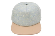 画像をギャラリービューアに読み込む, LOUIS VUITTON ルイヴィトン キャスケットモノグラム レガシー 帽子 キャップ コットン ブルー ブラウン サイズ60 美品 中古 46276