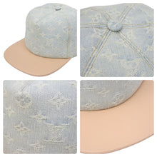 画像をギャラリービューアに読み込む, LOUIS VUITTON ルイヴィトン キャスケットモノグラム レガシー 帽子 キャップ コットン ブルー ブラウン サイズ60 美品 中古 46276