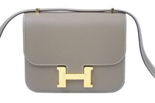 Load image into Gallery viewer, HERMES エルメス ショルダーバッグ ミニ コンスタンス3 エトゥープ/ゴールド金具 ヴォーエプソン U刻印 中古 46294