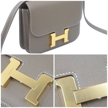 Load image into Gallery viewer, HERMES エルメス ショルダーバッグ ミニ コンスタンス3 エトゥープ/ゴールド金具 ヴォーエプソン U刻印 中古 46294