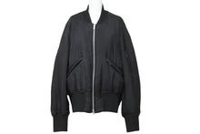 画像をギャラリービューアに読み込む, JILSANDER ジルサンダー ジッパーボンバージャケット イタリア製 コットン ブラック シルバー金具 サイズ48 美品 中古 46342