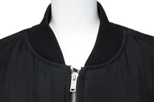 画像をギャラリービューアに読み込む, JILSANDER ジルサンダー ジッパーボンバージャケット イタリア製 コットン ブラック シルバー金具 サイズ48 美品 中古 46342