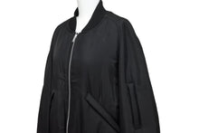 画像をギャラリービューアに読み込む, JILSANDER ジルサンダー ジッパーボンバージャケット イタリア製 コットン ブラック シルバー金具 サイズ48 美品 中古 46342