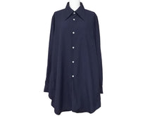 Load image into Gallery viewer, COMME des GARCONS コムデギャルソン GT-B027 シャツ フィット 長袖 サイズ M ネイビー 紺 中古 46401