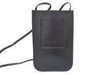 画像をギャラリービューアに読み込む, 極美品 JIL SANDER ジルサンダー フォンケース ショルダーバッグ レザー ブラック ロゴ 携帯ケース スマホケース 中古 46424