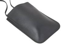 画像をギャラリービューアに読み込む, 極美品 JIL SANDER ジルサンダー フォンケース ショルダーバッグ レザー ブラック ロゴ 携帯ケース スマホケース 中古 46424