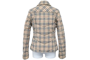 BURBERRY バーバリー ノヴァチェック リバーシブル ダウンジャケット ブルーレーベル FCF24 526 43 サイズ40 美品 中古 46425