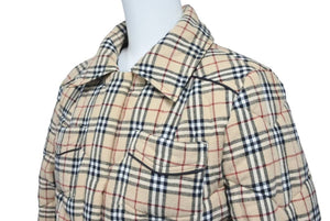 BURBERRY バーバリー ノヴァチェック リバーシブル ダウンジャケット ブルーレーベル FCF24 526 43 サイズ40 美品 中古 46425