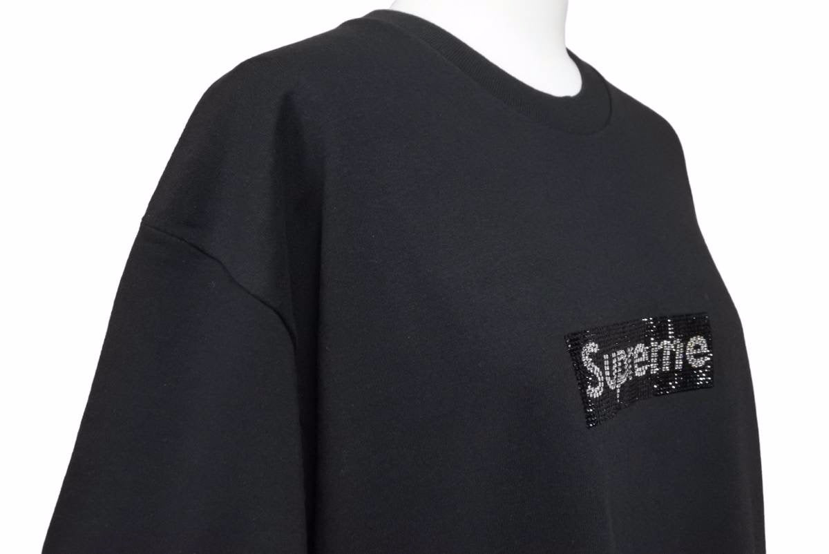 Supreme シュプリーム Swarovski スワロフスキー Box Logo ボックスロゴ Tee Black Tシャツ 半袖 ブラック M 新品同様  中古 46546 – Casanova Vintage