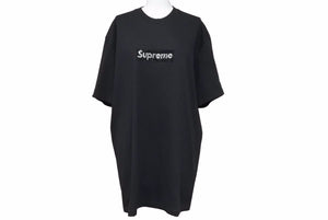 Supreme シュプリーム Swarovski スワロフスキー Box Logo ボックスロゴ Tee Black Tシャツ 半袖 ブラック M 新品同様 中古 46546