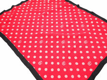画像をギャラリービューアに読み込む, GUCCI グッチ ヒグチユウコ コラボ キャット ドット GG柄 ブランケット 並木店限定 ウール 大判 ピンク レッド 良品 中古 46552