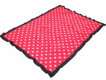 画像をギャラリービューアに読み込む, GUCCI グッチ ヒグチユウコ コラボ キャット ドット GG柄 ブランケット 並木店限定 ウール 大判 ピンク レッド 良品 中古 46552