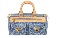 画像をギャラリービューアに読み込む, LOUIS VUITTON ルイヴィトン ハンドバッグ ネオスピーディ モノグラムデニム デニム M95019 美品 中古 46626