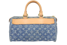 画像をギャラリービューアに読み込む, LOUIS VUITTON ルイヴィトン ハンドバッグ ネオスピーディ モノグラムデニム デニム M95019 美品 中古 46626