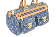 画像をギャラリービューアに読み込む, LOUIS VUITTON ルイヴィトン ハンドバッグ ネオスピーディ モノグラムデニム デニム M95019 美品 中古 46626