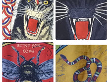 画像をギャラリービューアに読み込む, GUCCI グッチ Tiger タイガー Flower フラワー 長袖シャツ 総柄 トップス イタリア製 シルク マルチカラー 42 美品 中古 46640