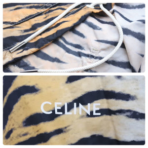 CELINE セリーヌ レオパード ナイロンジャケット エディ期 2W350617M ポリアミド イエロー ブラック サイズ46 美品 中古 46646