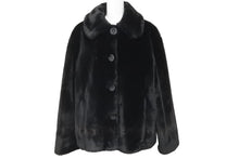 画像をギャラリービューアに読み込む, FENDI フェンディ ファーコート ジャケット 31.534519 04042 アクリル ポリエステル ブラック ブラウン 美品 中古 46649