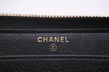 画像をギャラリービューアに読み込む, CHANEL シャネル 財布 長財布 スワロフスキー 22番 2016年 ココマークブラック ゴールド金具 美品 中古 46661