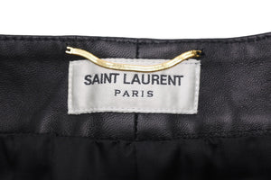 SAINT LAURENT サンローラン 20年 レザーショートパンツ ラムスキン 632344 YC2ZZ サイズ38 美品 中古 46679