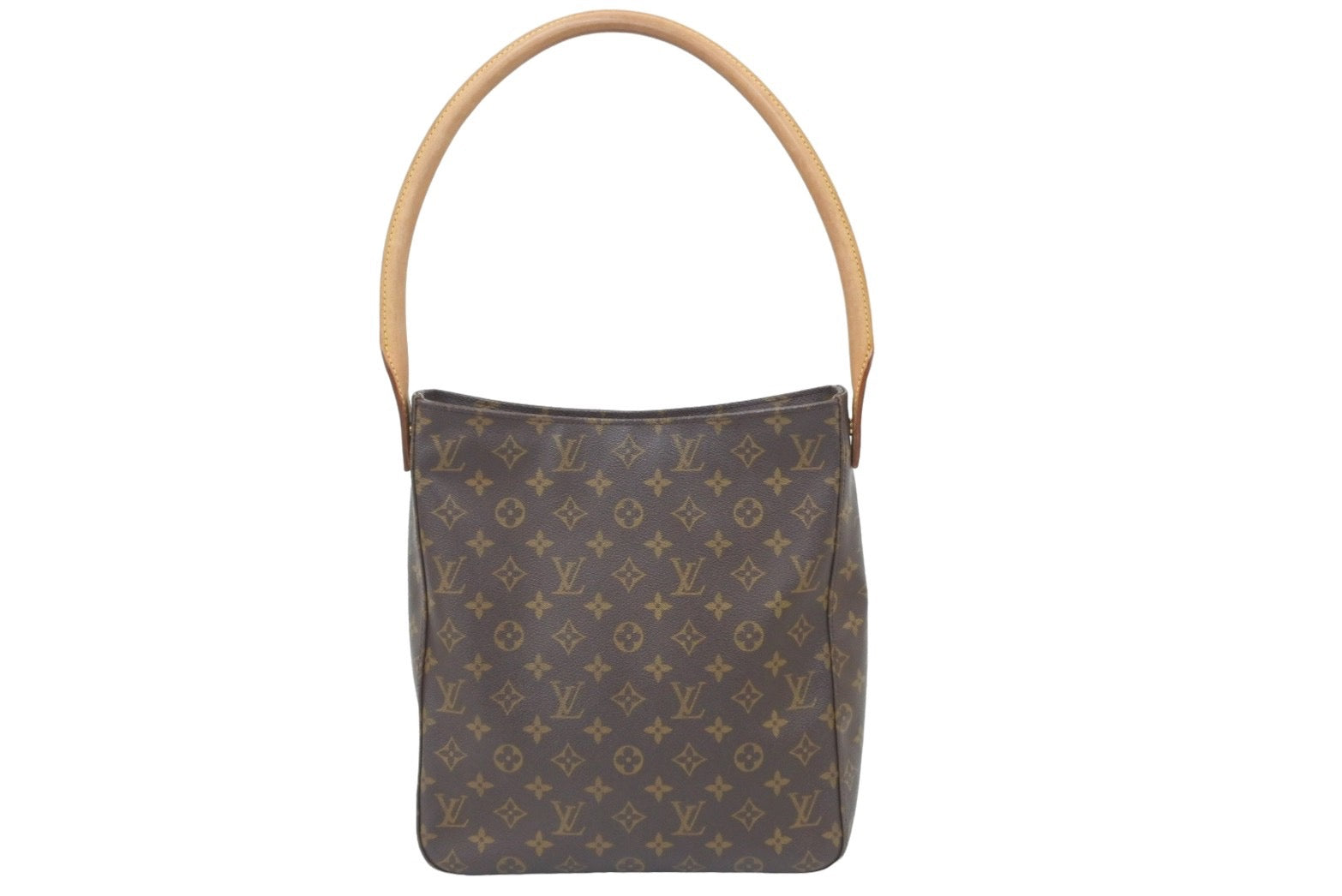 LOUIS VUITTON ルイヴィトン ルーピングGM M51145 モノグラム ショルダーバッグ レザー ブラウン 美品 中古 46699 –  Casanova Vintage