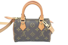 画像をギャラリービューアに読み込む, LOUIS VUITTON ルイヴィトン ミニスピーディ ハンドバッグ モノグラム ブラウン レザー M41534 美品 中古 46754