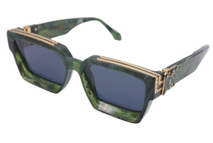 新品同様 LOUIS VUITTON ルイヴィトン サングラス ミリオネア Z1167E 限定 眼鏡 メガネ グリーン アクセサリー 中古 46778
